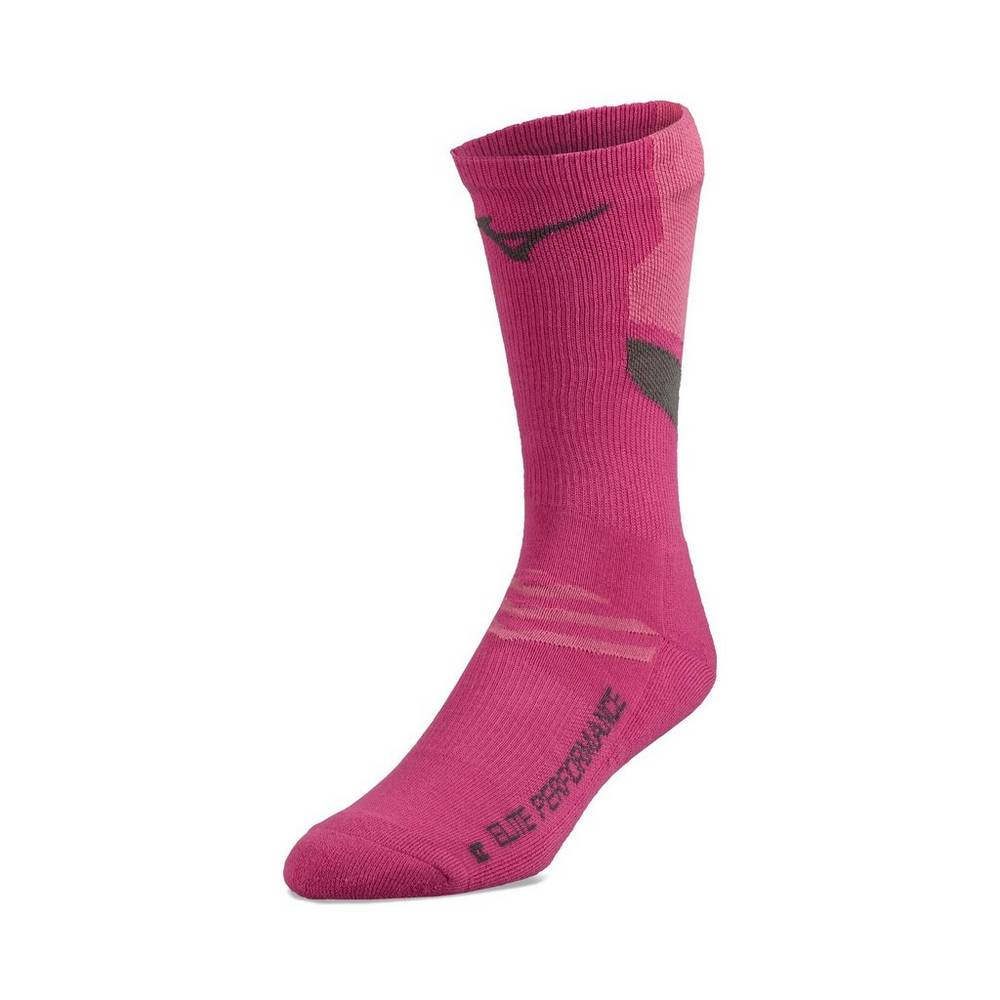 Mizuno Men's RUNBIRD® Crew Volleyball Socks Pink (480189-WUJ)